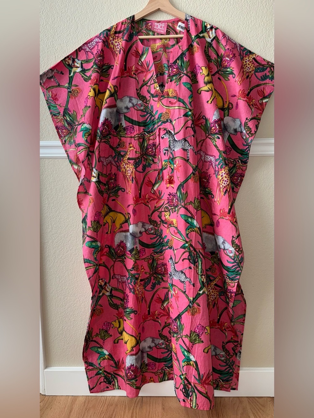 Just Darviny 100% Cotton Kaftan Jungle Safari Print One Size